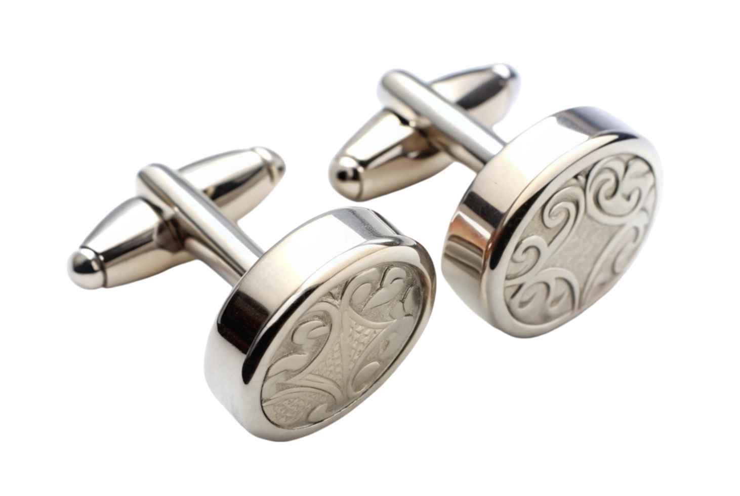 Engraved cufflinks elevate any outfit with unique charm png