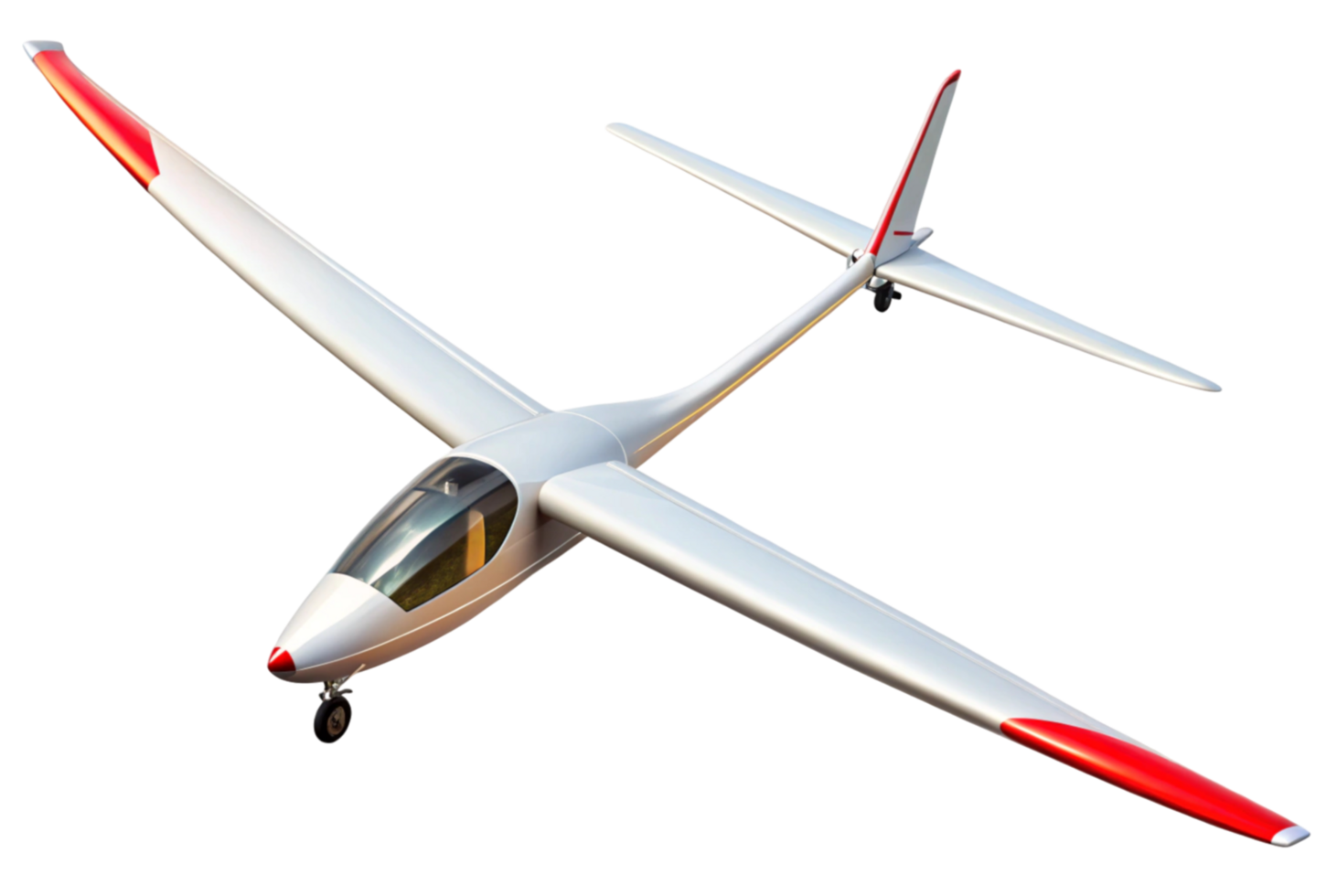 Glider White Flies Through Flower Fields png