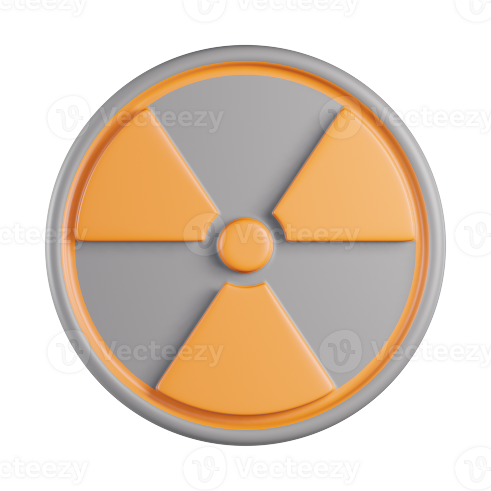 Radiation Sign 3D Icon png