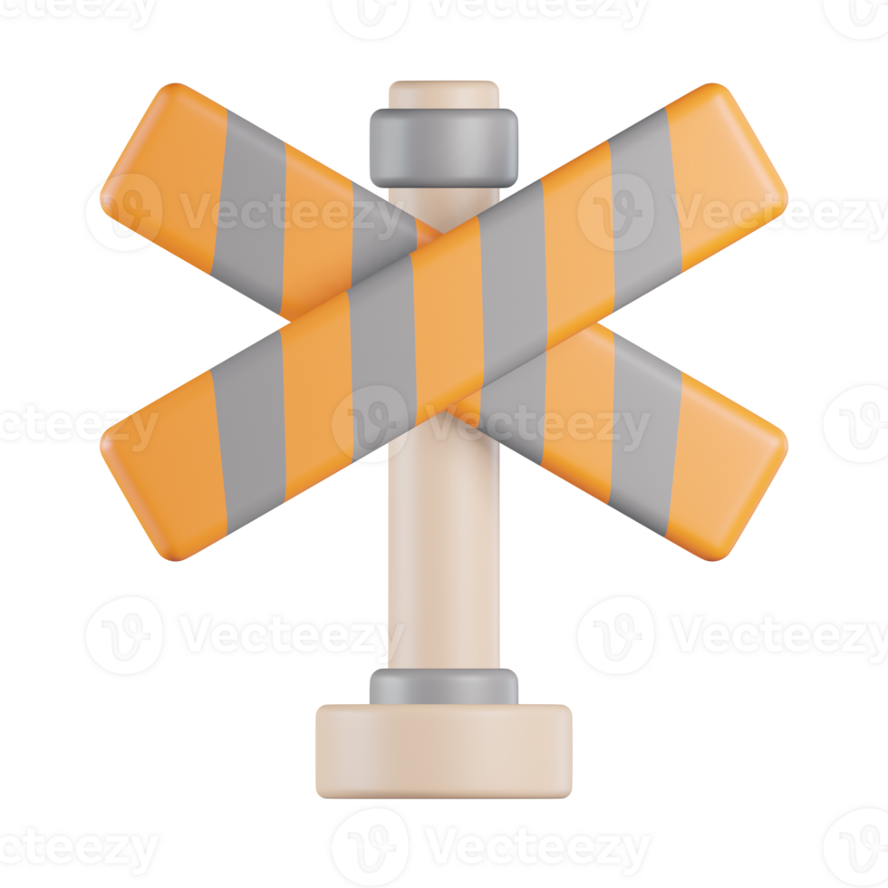Crossing Barrier 3D Icon png