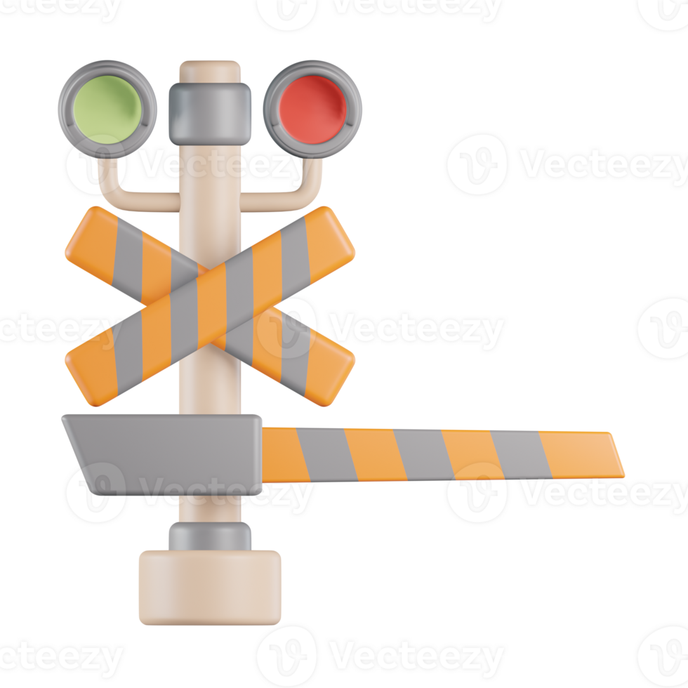 Railroad Traffic Light 3D Icon png