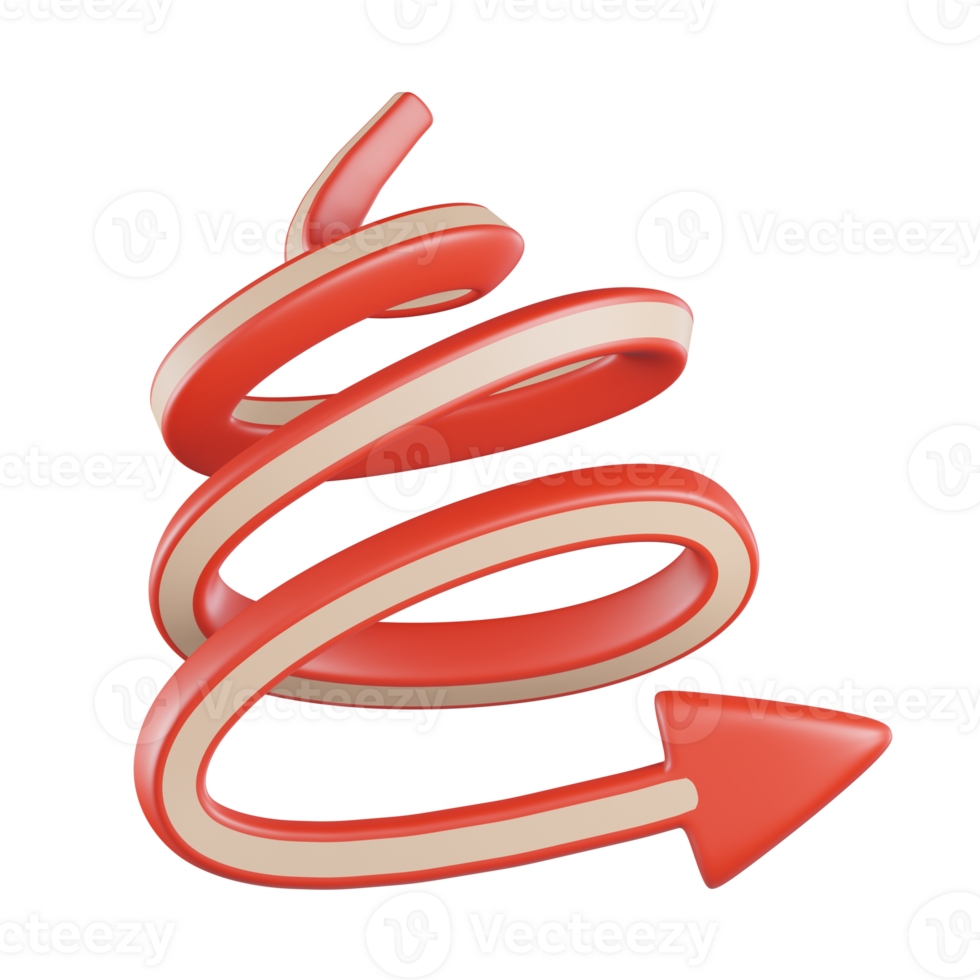 Swirl Arrow 3D Icon png