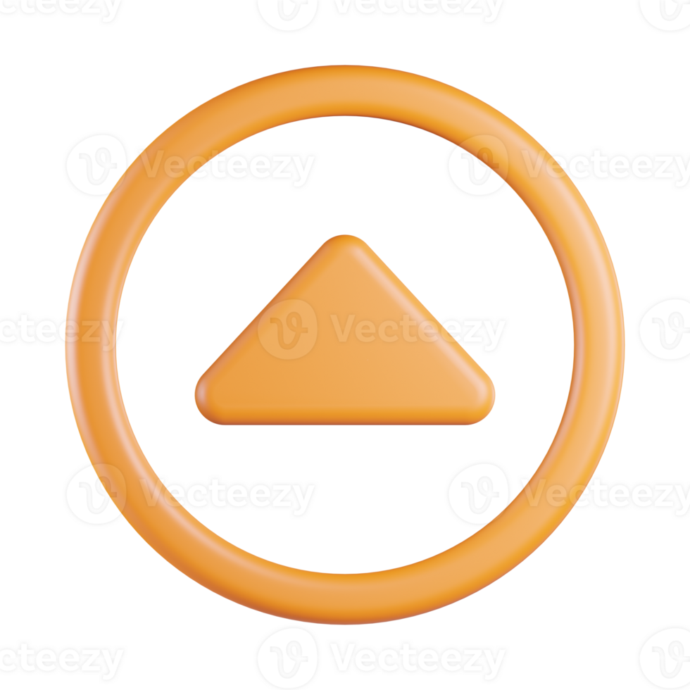 Circle Caret Up Arrow 3D Icon png