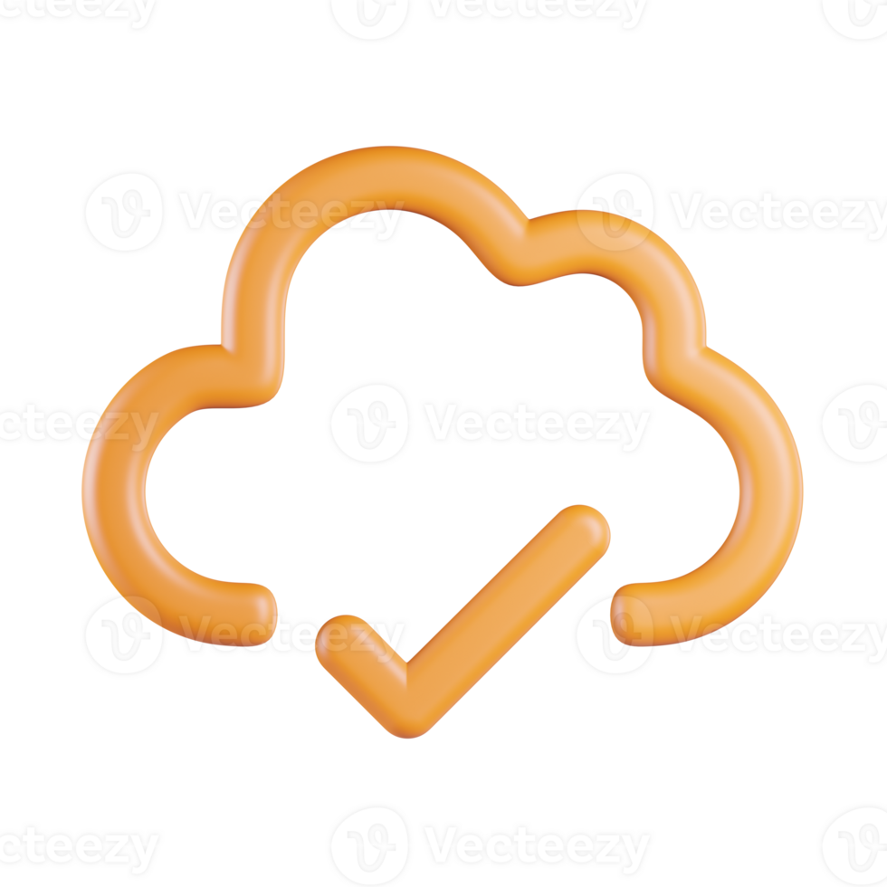 Cloud Verified 3D Icon png