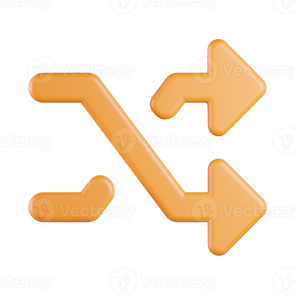Shuffle Arrow 3D Icon png