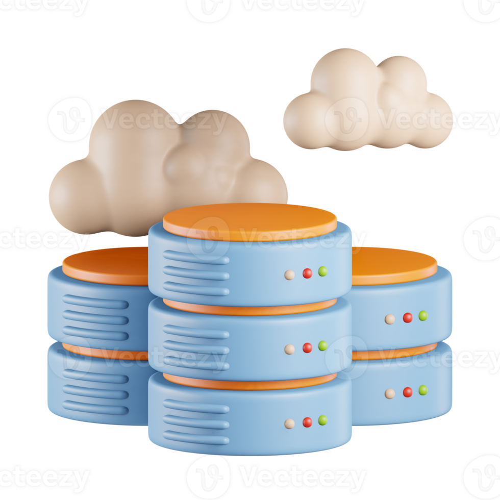 Database Cloud 3D Icon png