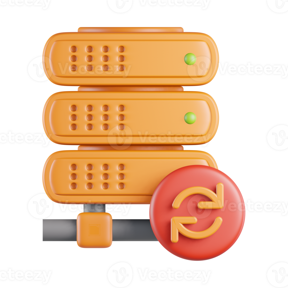 Server Data Sync 3D Icon png