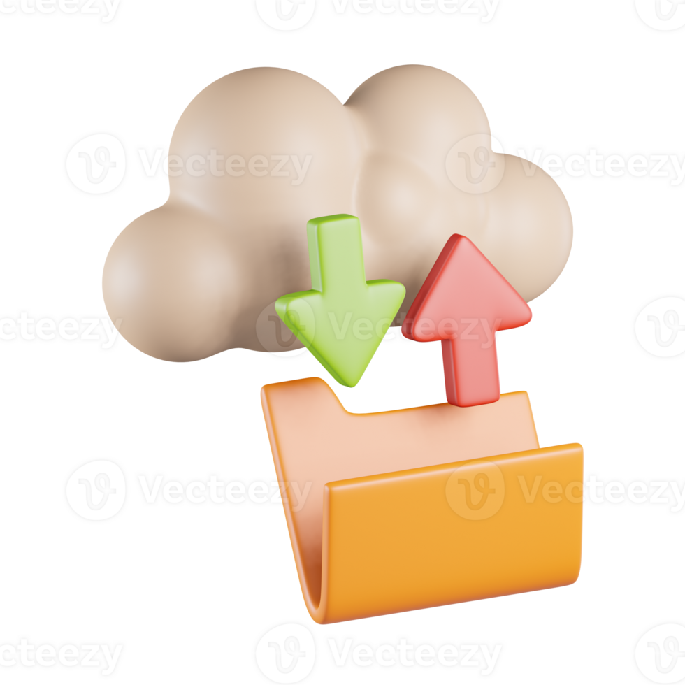 Backup Data Cloud 3D Icon png