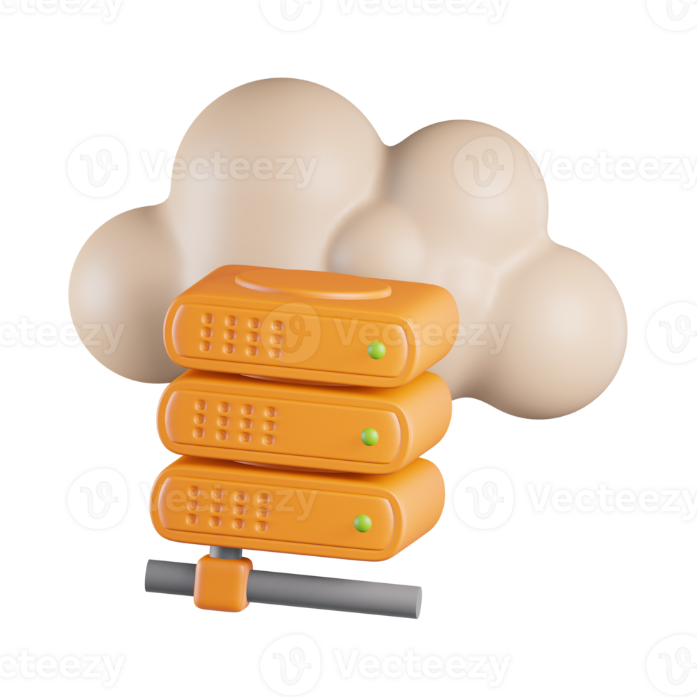 Cloud Server 3D Icon png