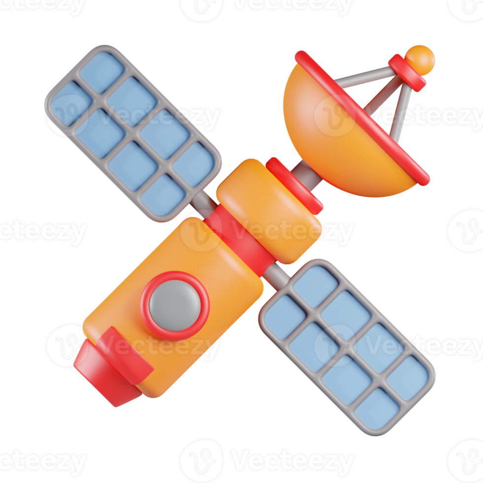 3D Communications Satellite png