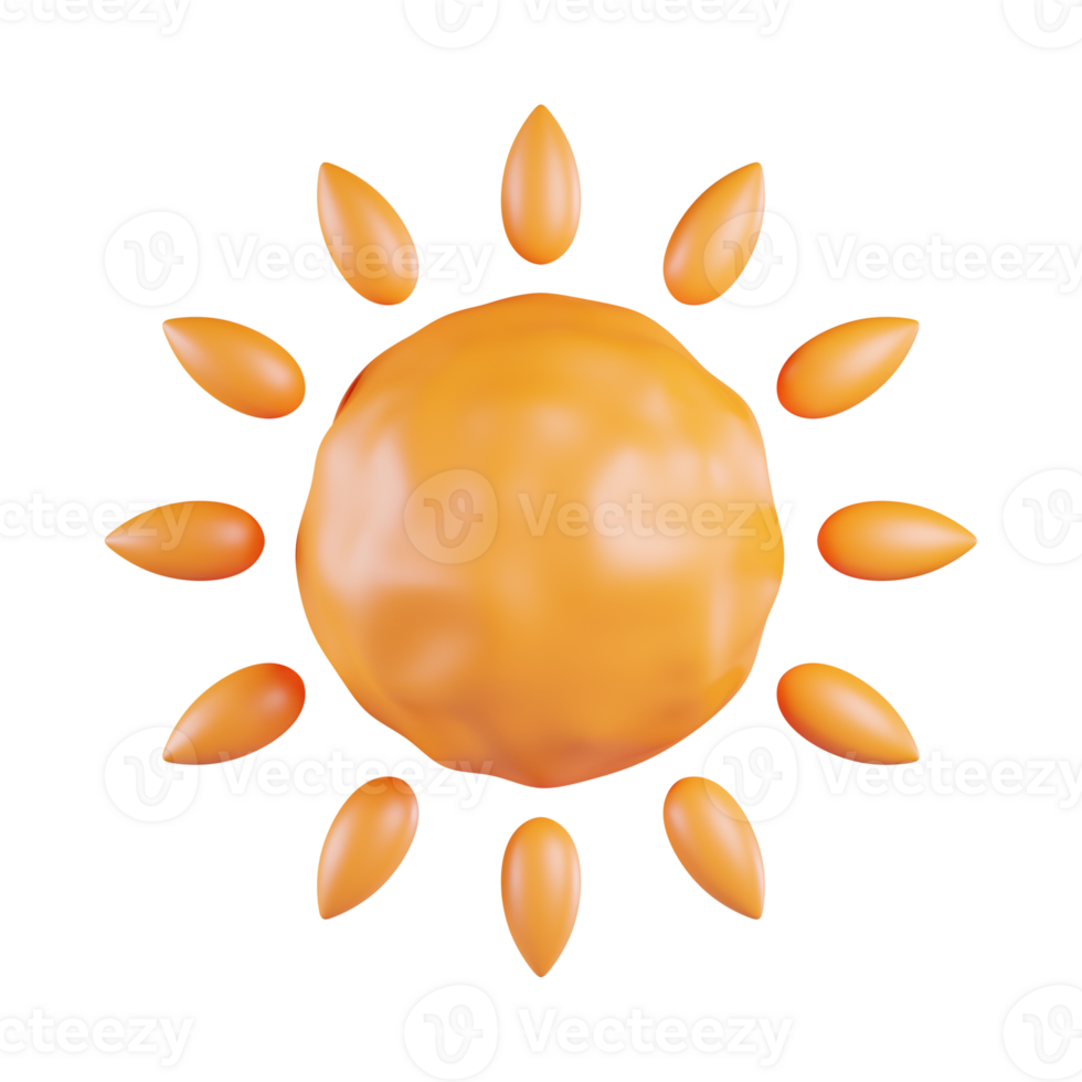 Sun 3D Icon png