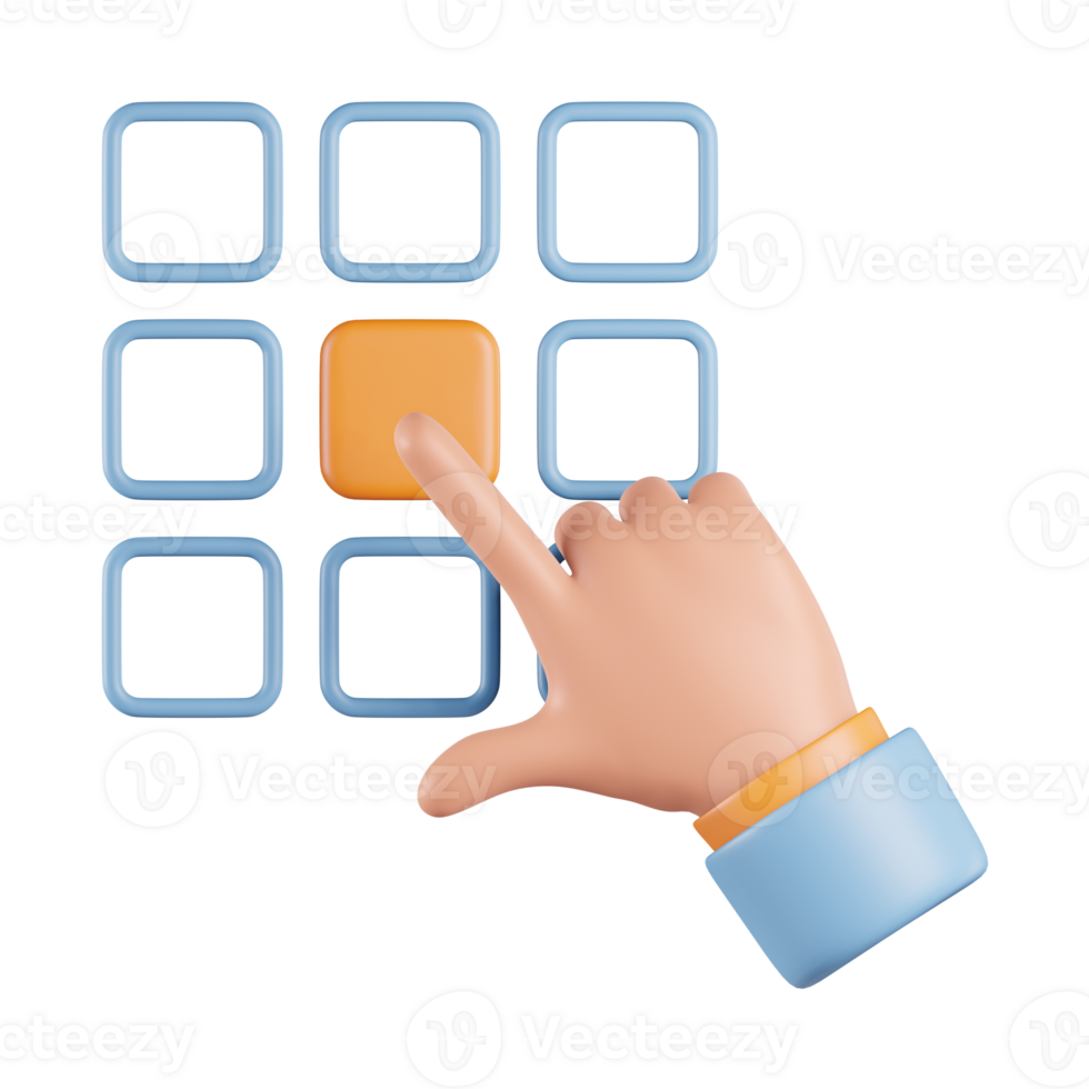 Hand Choose 3D Icon png