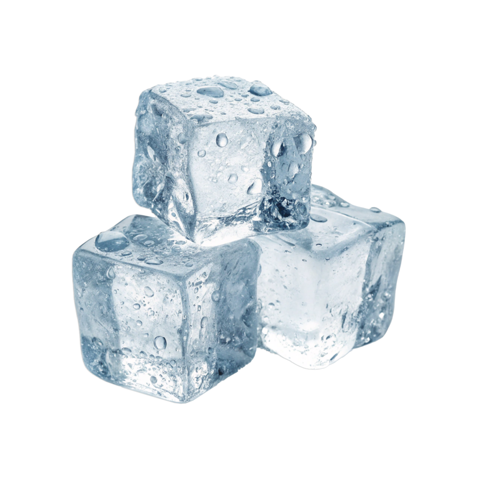 Ice cube isolated on transparent back png