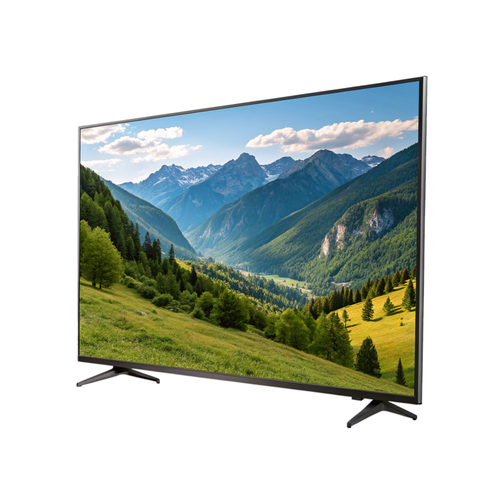 Tv Set with Screen Showing png