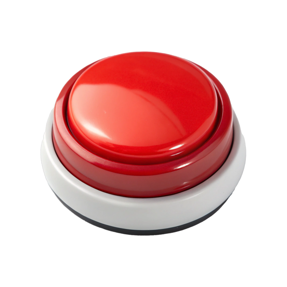 Red button on transparent background png
