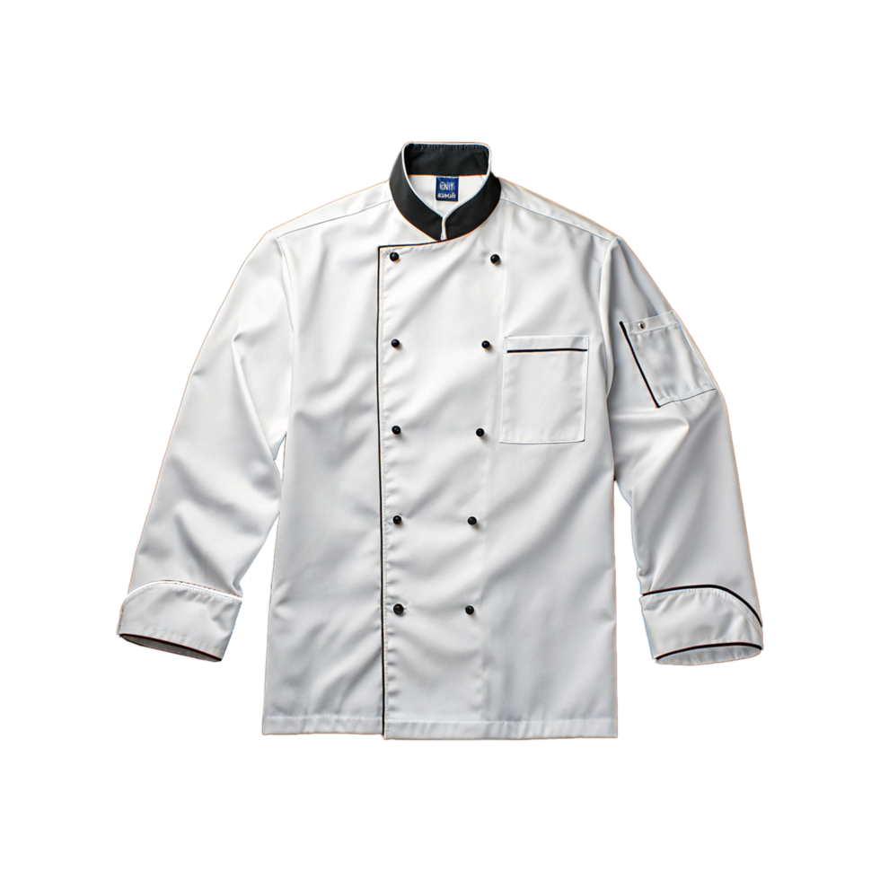 White chef cooks jacket isolated on transparent background png