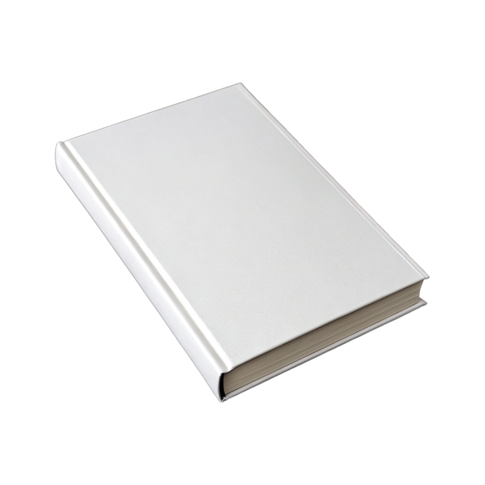 White notebook on transparent background png