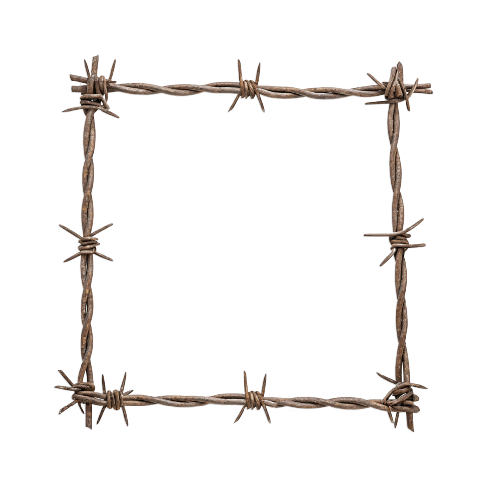 Barbed wire on transparent background png