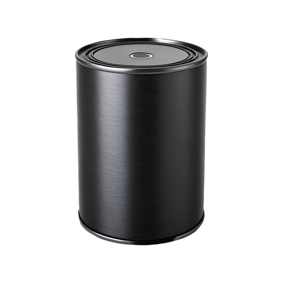 Realistic paper tube black color realistic texture isolated on transparent background png