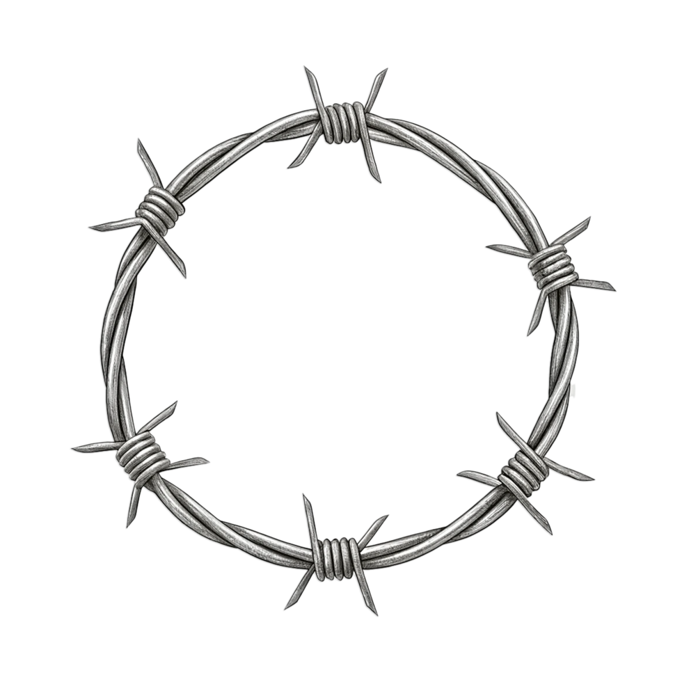 Barbed wire circle png