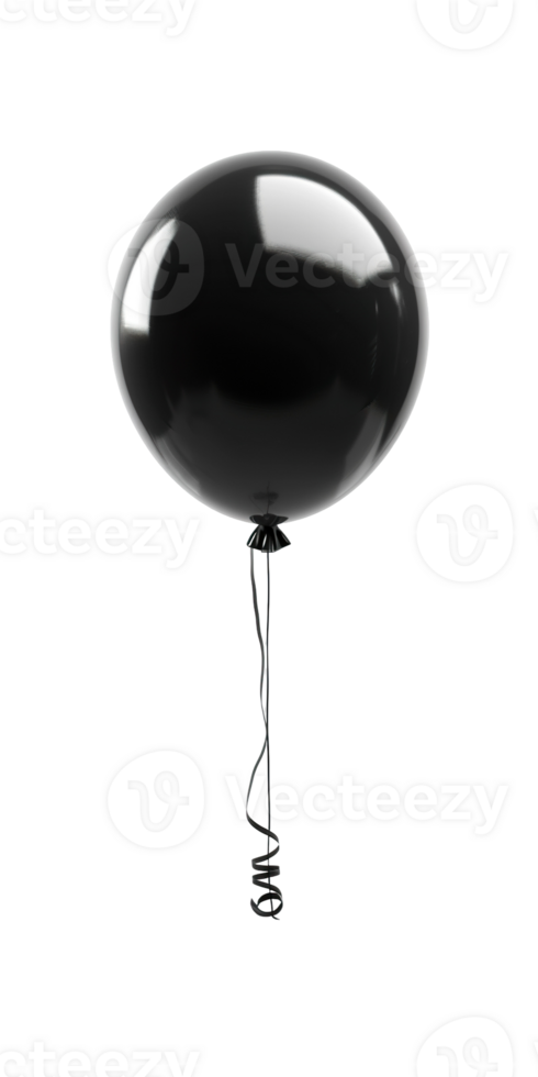 Black balloon transparent , isolated background cutout png