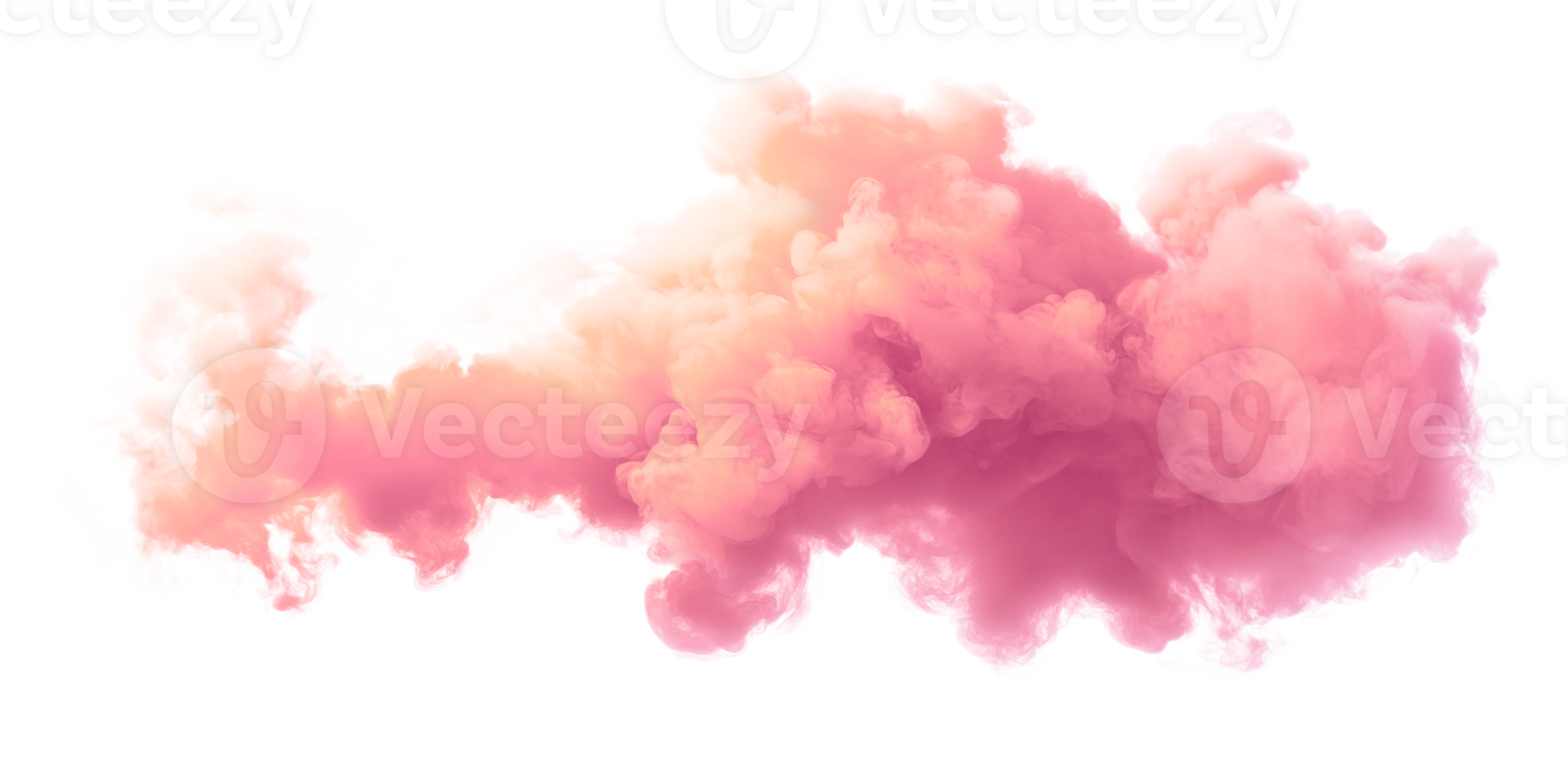 Pink smoke cloud transparent , isolated background cutout. Girly cotton candy color png