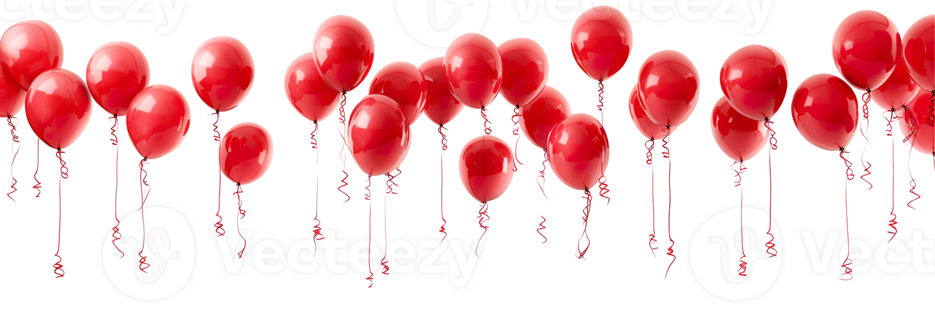 Red balloon background copy space transparent , isolated background cutout. Floating balloons festive, celebration, party, birthday graphic element png