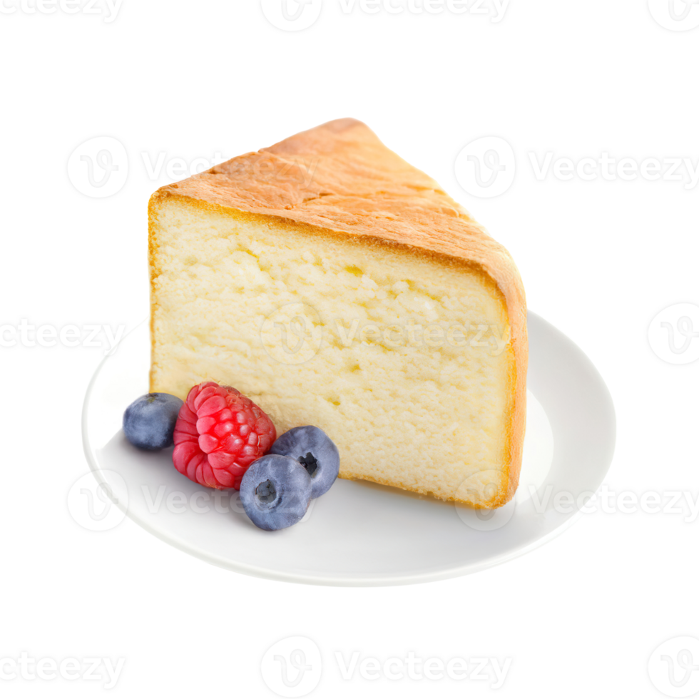 Angel Food cake slice transparent , isolated background. Patisserie bakery pastry shop menu dessert, vibrant colorful classic delicacy on white plate png