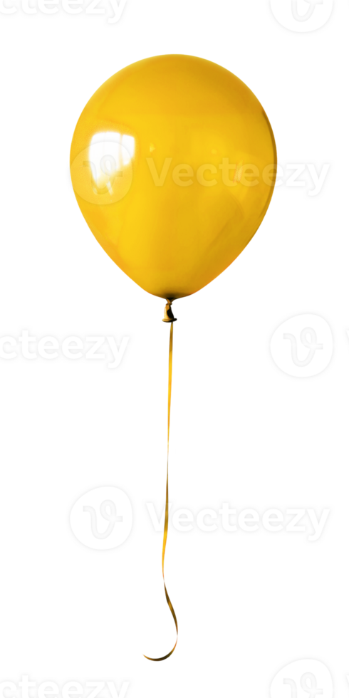 yellow balloon transparent , isolated background. Colorful party, celebration, birthday, fun vibrant color decoration png