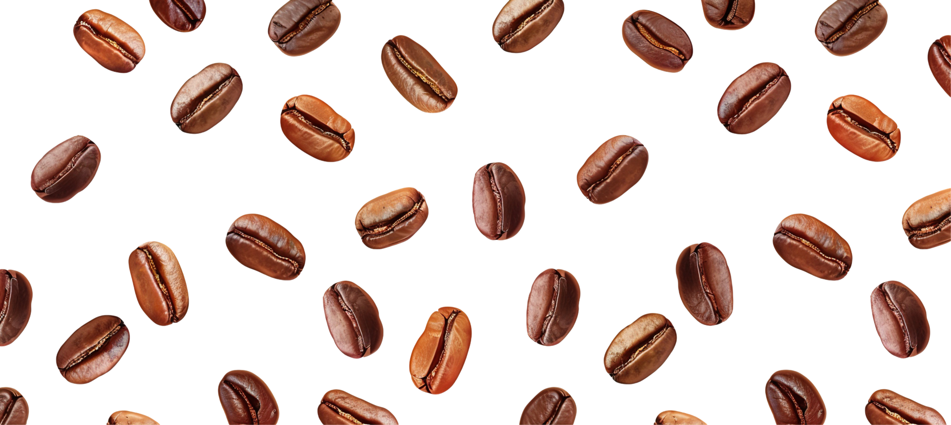 Falling coffee beans wallpaper transparent set bundle isolated background. Background png