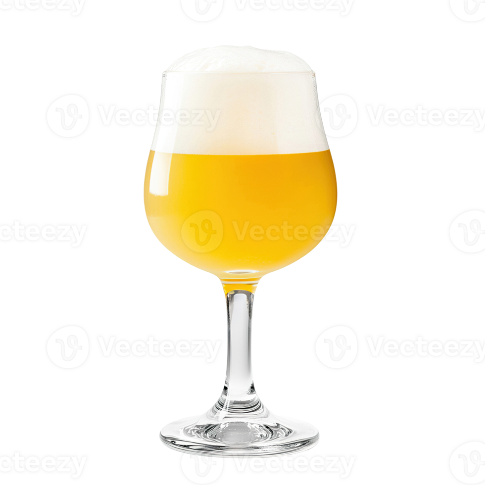 Pilsner Lager Beer Ale , transparent isolated background. Alcoholic beverage In a tulip glass, craft bar menu drink, colorful vibrant refreshing pint png