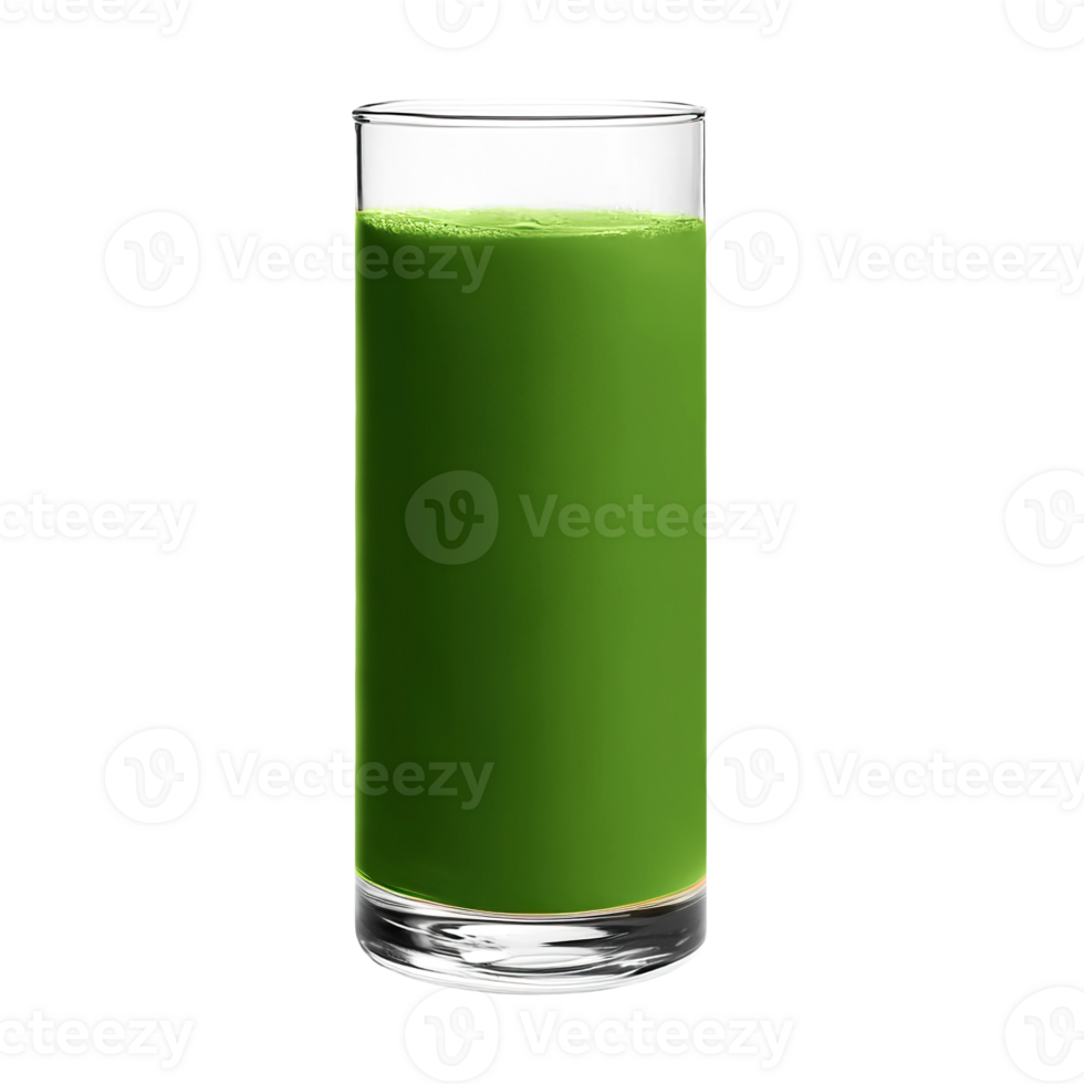 Green Kale Spinach Wheatgrass juice transparent , isolated background. Freshly squeezed refreshing summer drink in a tall glass, healthy nutritious natural superfood beverage png
