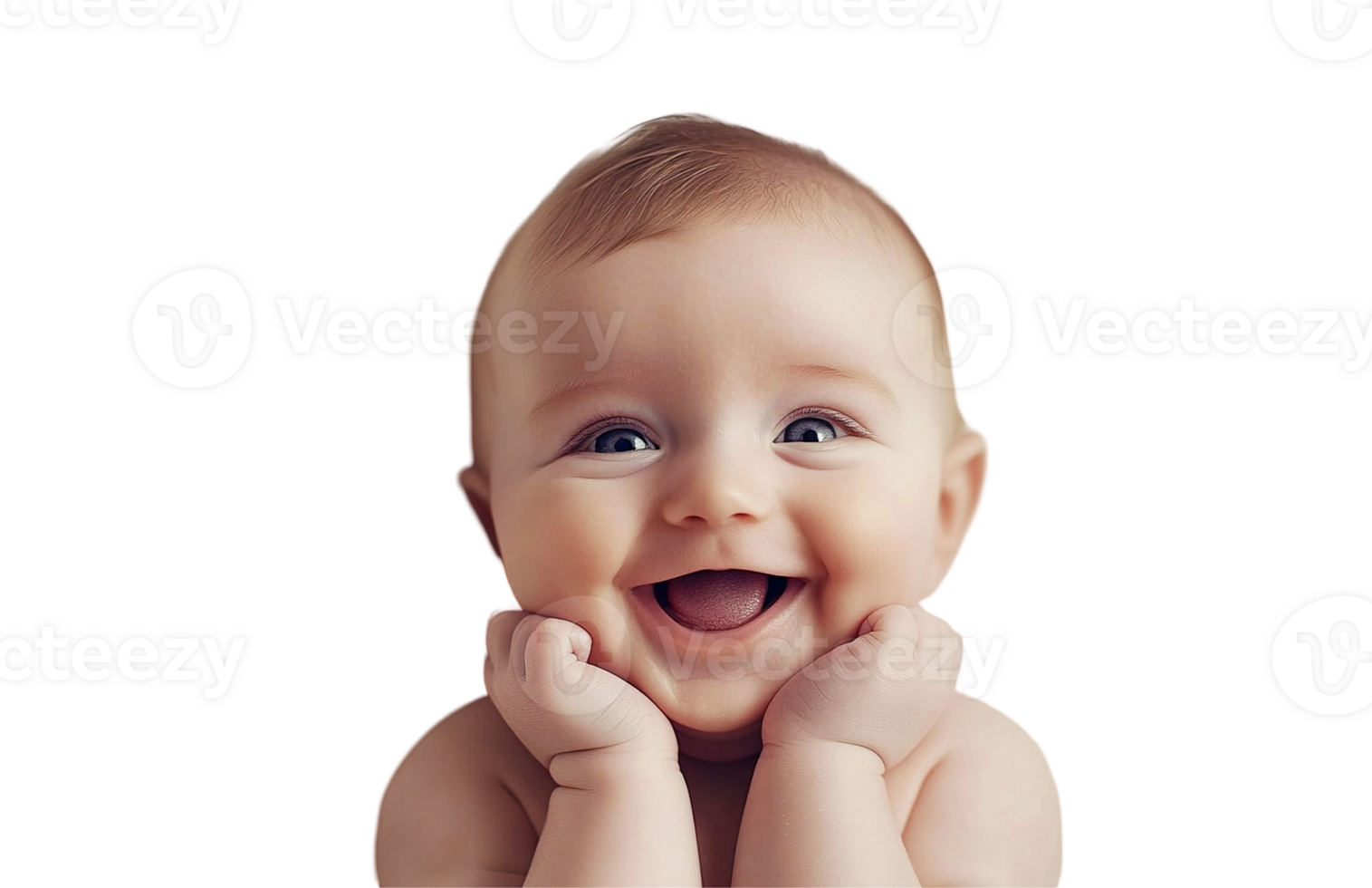 Happy baby toddler smiling transparent , isolated background cutout. Joy, happiness, smile png