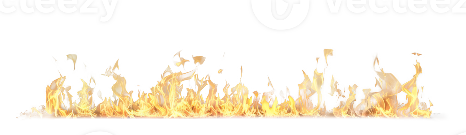 Hot burning fire flames effect transparent isolated background. Bright yellow, red, orange colors png