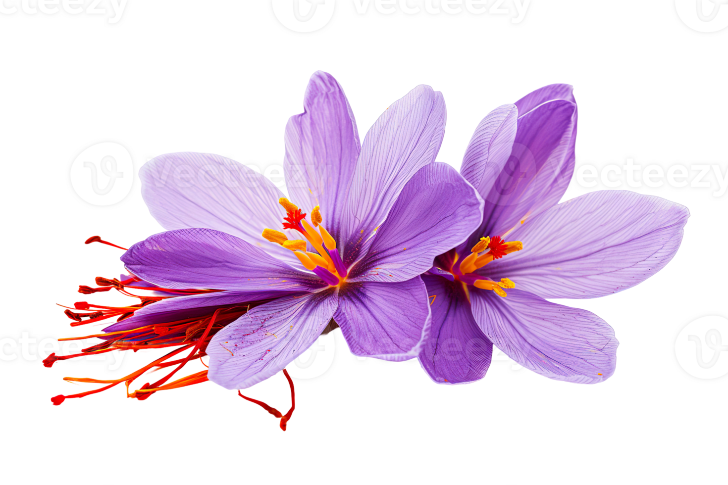Purple Saffron Flower spice , transparent isolated background. Spices, vibrant vivid colorful cooking seasoning ingredient, food flavour graphic element presentation png