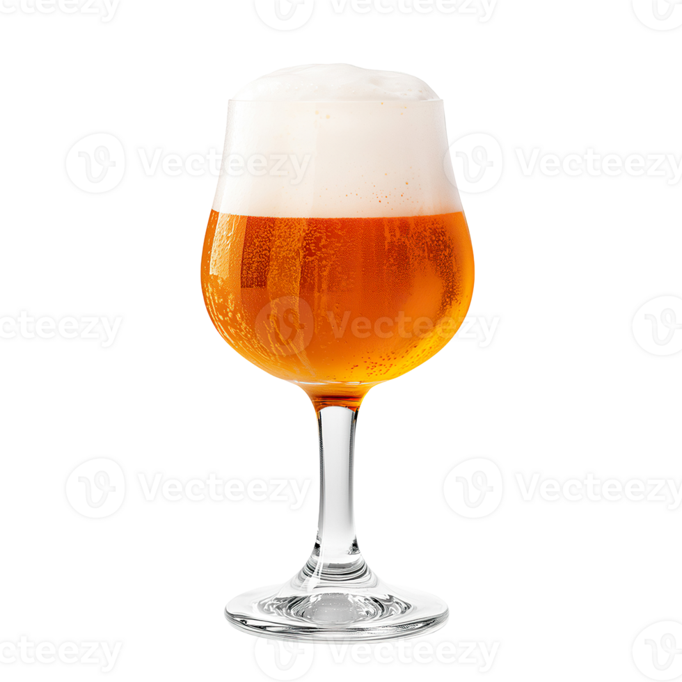 IPA Pale Ale Beer , transparent isolated background. Alcoholic beverage In a tulip glass, craft bar menu drink, colorful vibrant refreshing pint png