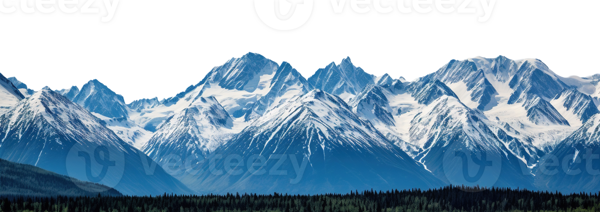 Alaska mountain range landscape transparent set bundle isolated background. Nature, wilderness, mountains wallpaper png