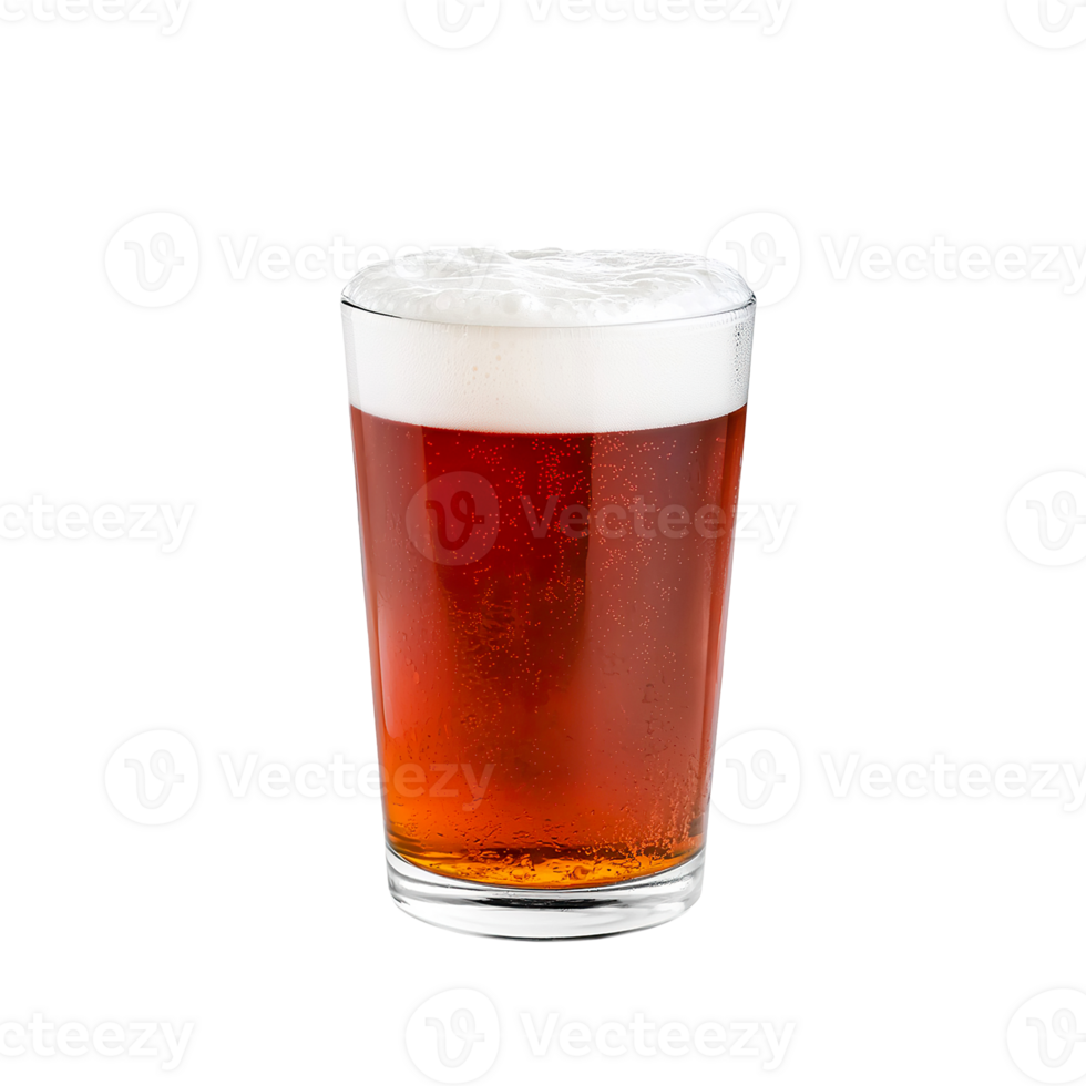 Amber Red Ale Beer , transparent isolated background. Alcoholic beverage In a shaker glass, craft bar menu drink, colorful vibrant refreshing pint png