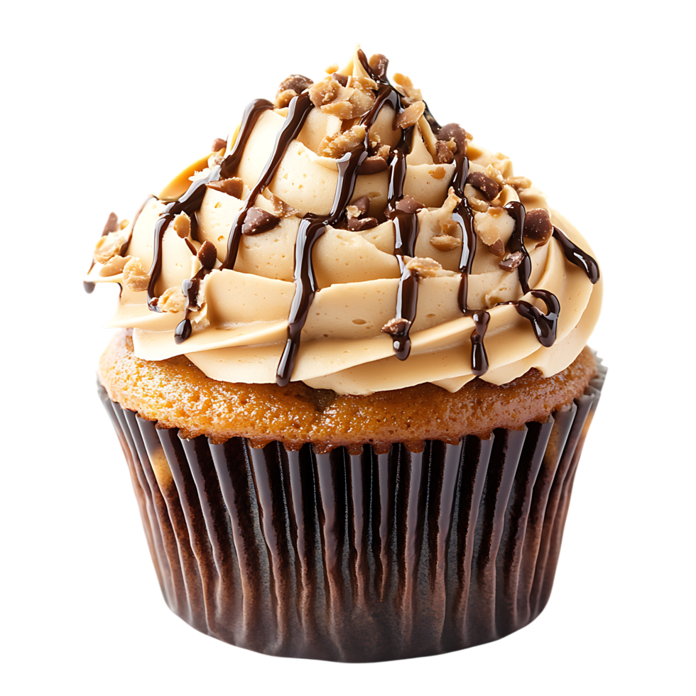 Rich Chocolate Cupcake with Creamy Peanut Butter Frosting 57672973 PNG