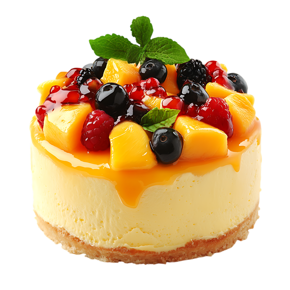 A Delightfully Creamy and Fruity Mango Mousse Cake 57673047 PNG