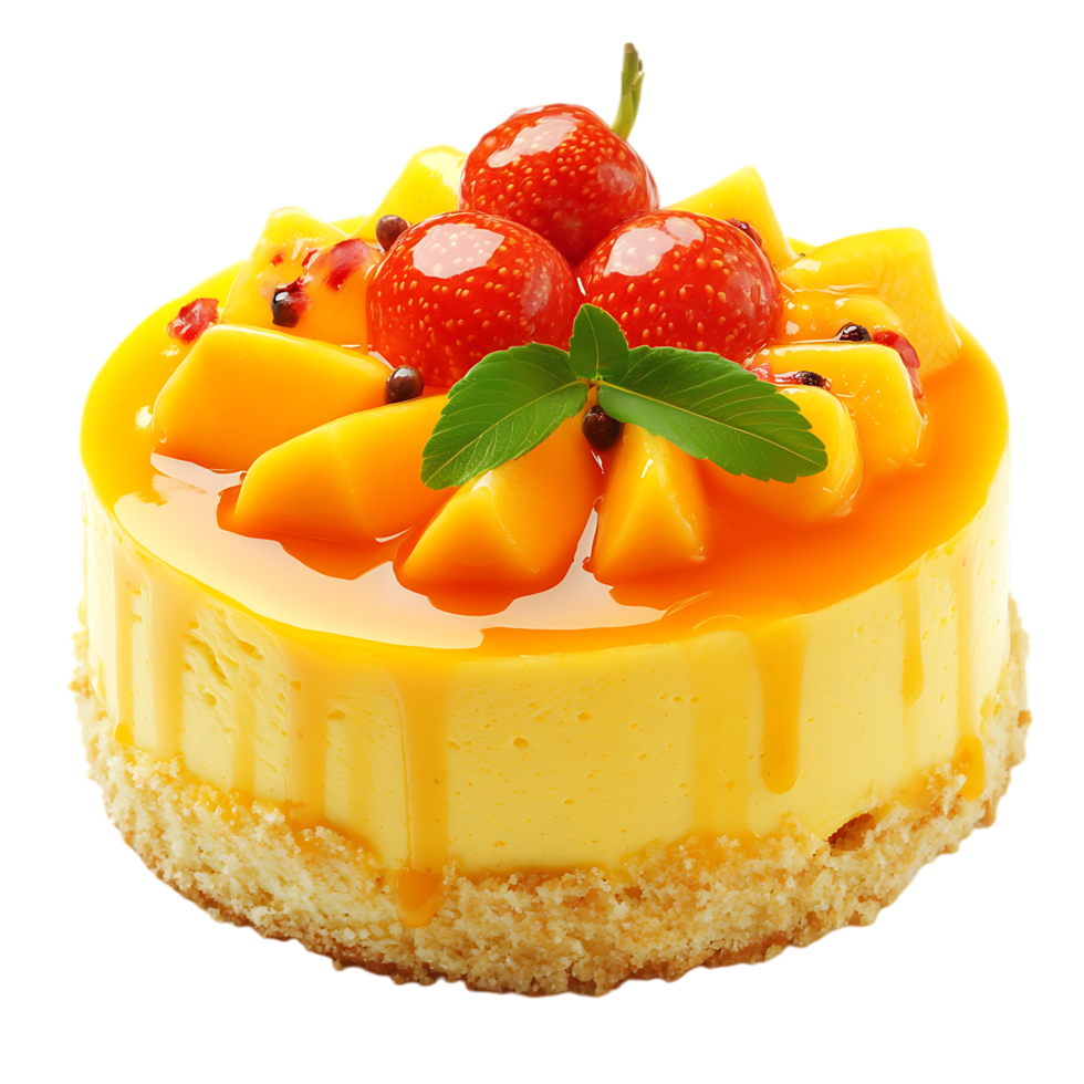 Tropical Mango Mousse Cake png