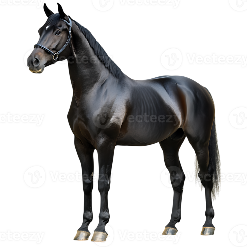Strong Black Horse Isolated Against a Transparent Background png