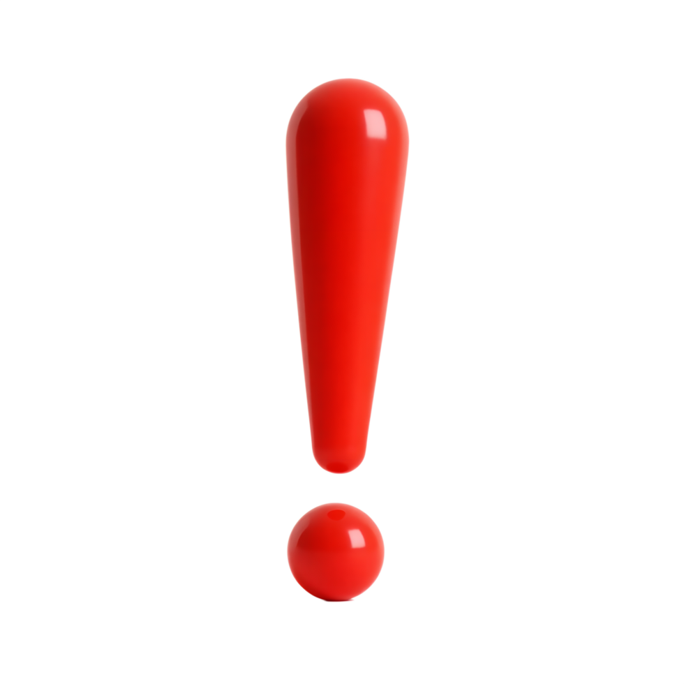 Bold Red Exclamation Point Perfect for Warning Signs Alerts png