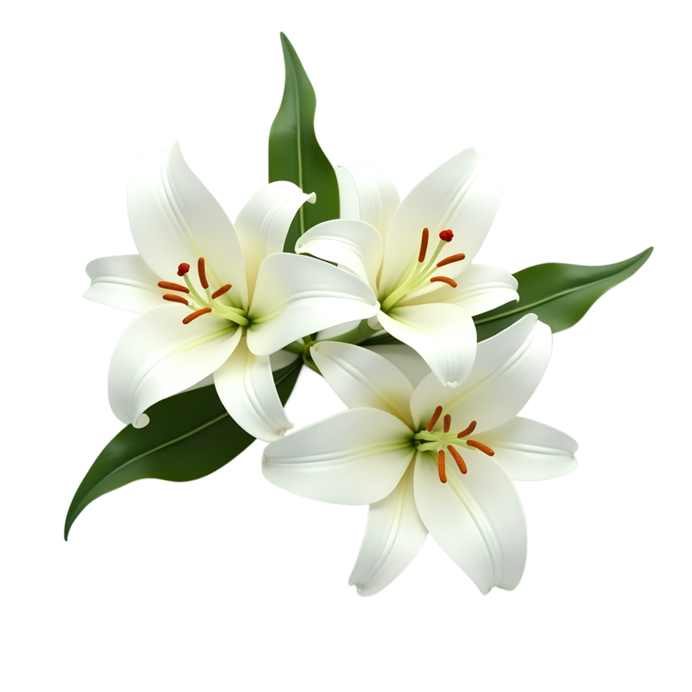 Serene White Lily Blossom Perfect for Greeting Cards and Wall Art png