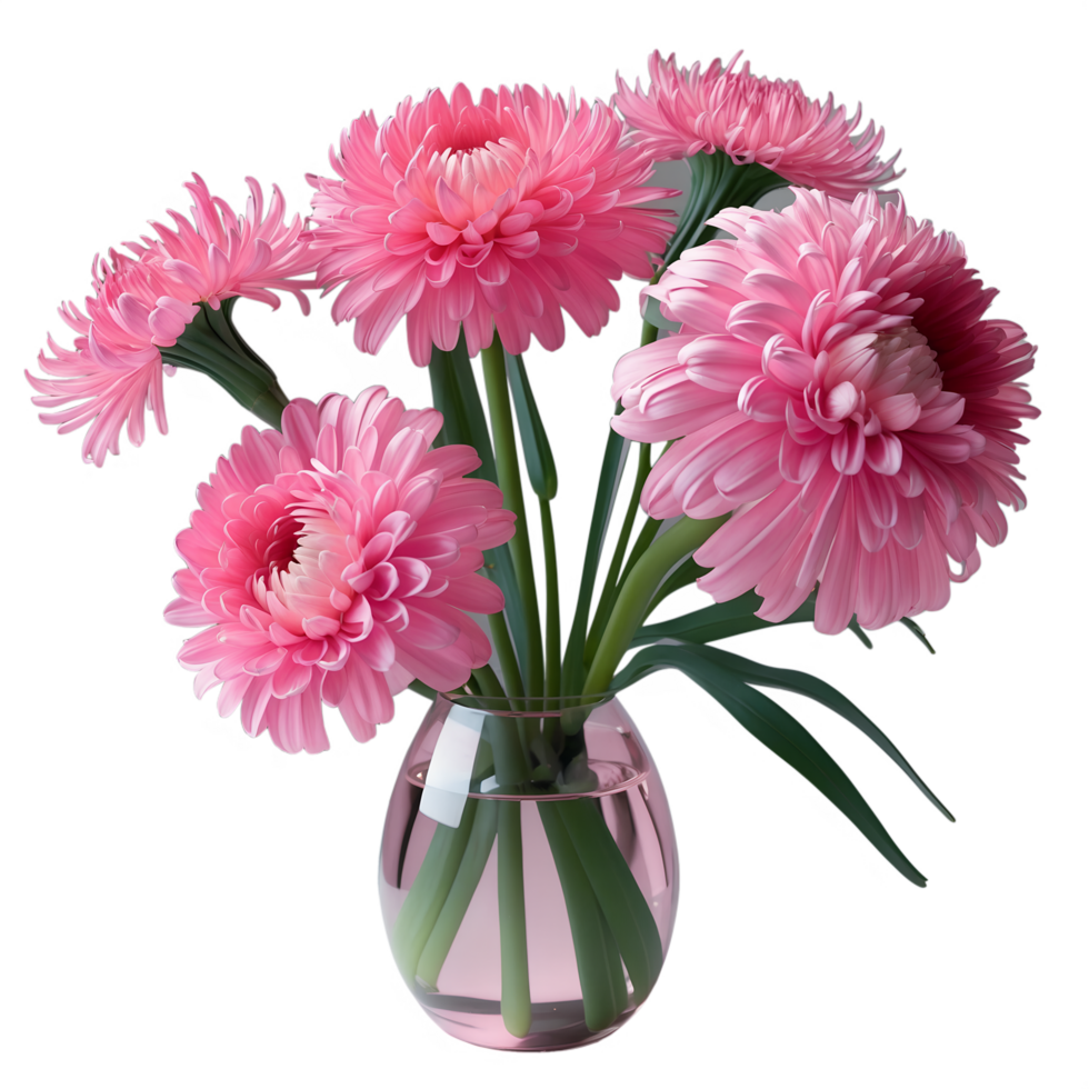 Beautiful Pink Flowers in a Vase Perfect for Home Decor Prints png