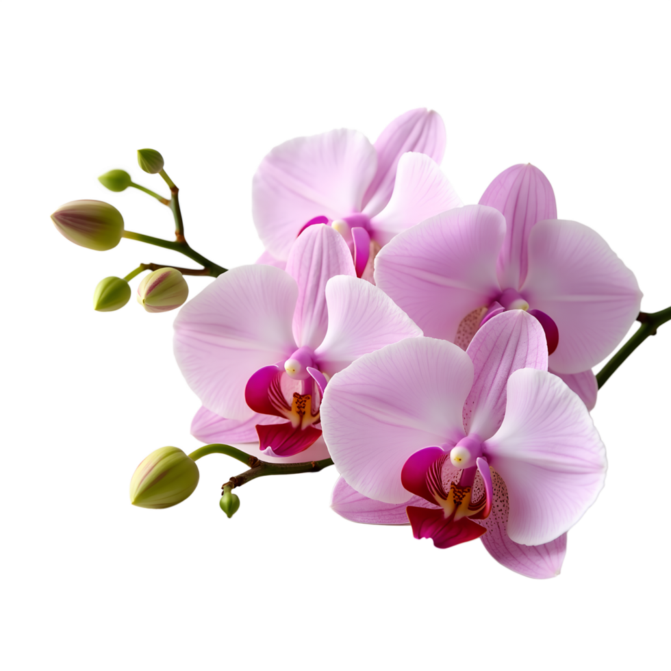 Beautiful Pink Orchid Branch High Resolution Image png