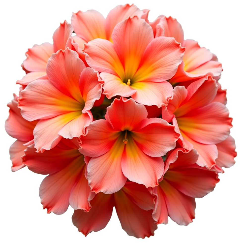 Stunning Orange Dahlia Blooms Isolated Floral Stock Image png