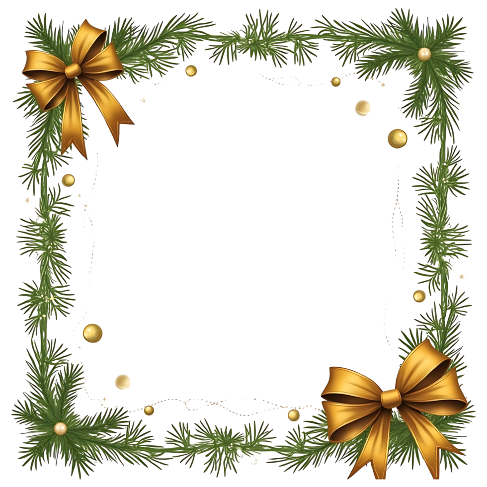 Festive Christmas Corner Frame Transparent Background png