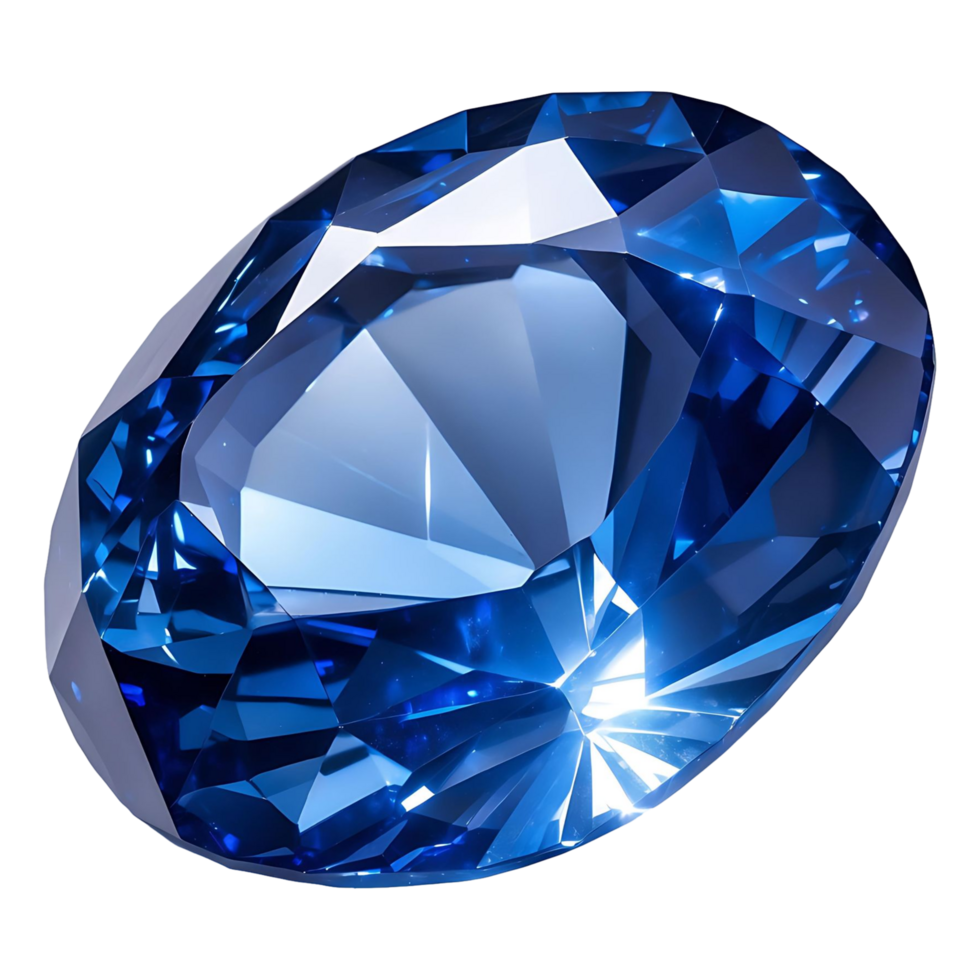 Shimmering Deep Blue Sapphire High Resolution Transparent Image png