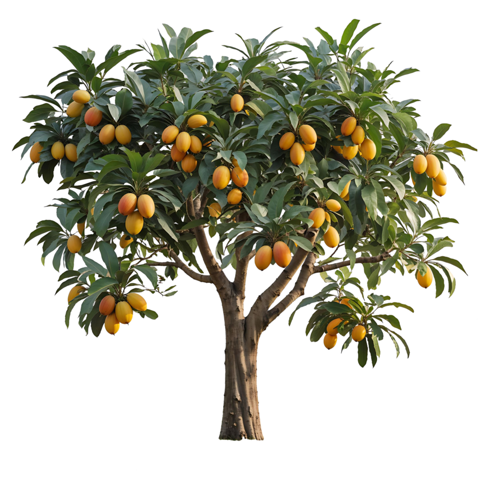 Mango Tree with Ripe Fruits Ideal for Nature Agriculture Themes png